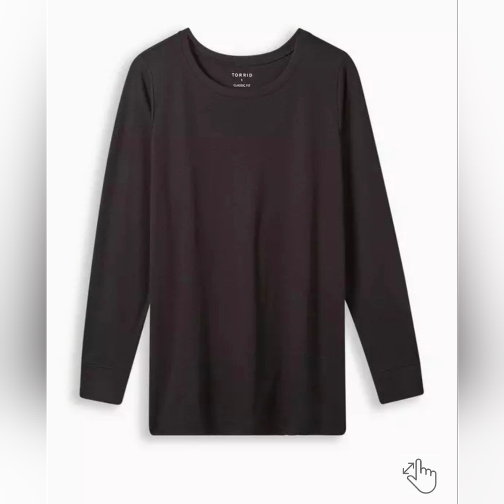 Torrid Classic Black Long Sleeve Tee